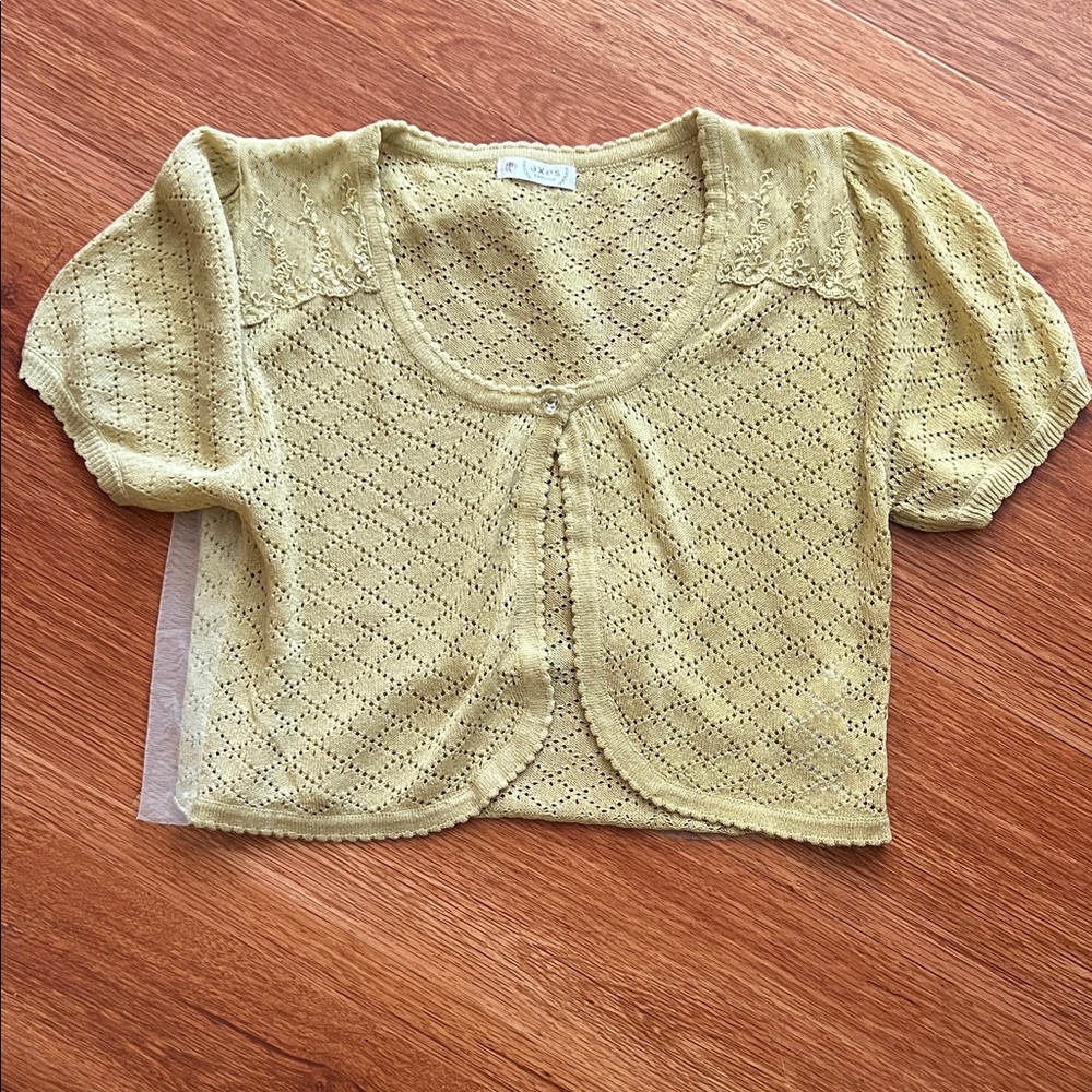 Axes Femme Yellow Lace Top